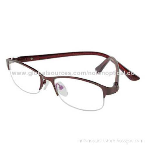 Men's Women's Metal Half Rim Optical Eyeglasses